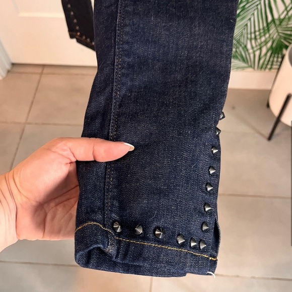 Zadig & Voltaire Eva Vent Straight Jeans with Studded Hem Size 30 NWOT - Picture 4 of 11